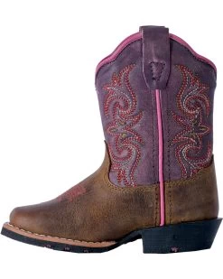 Dan Post Toddler Girls' Tryke Leather Boots - Square Toe  -Western Fashion 2000244303 295 LT