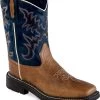 Old West Boys' Leather Work Rubber Western Boots - Square Toe 2 Old West Boys' Leather Work Rubber Western Boots - Square Toe -Western Fashion 2000251555 280 P1