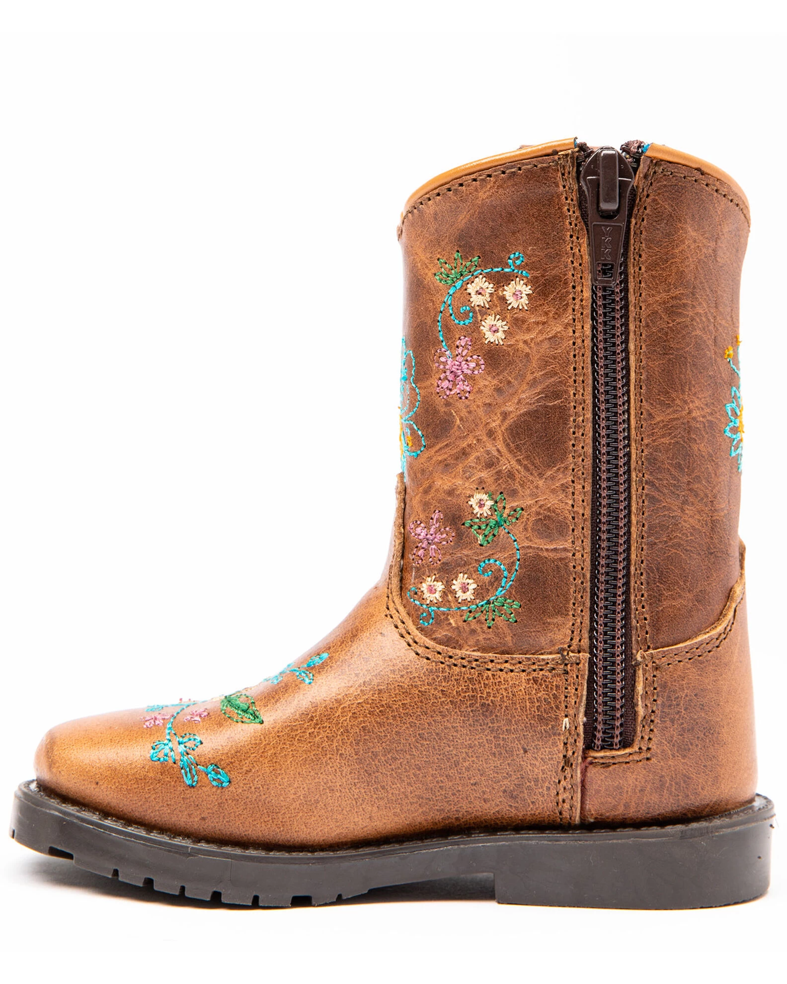 Shyanne Toddler Girls' Floral Western Boots - Square Toe 5 Shyanne Toddler Girls' Floral Western Boots - Square Toe - Image 3