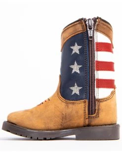 Cody James Toddler Boys' USA Flag Western Boots - Broad Square Toe -Western Fashion 2000253466 200 P3