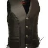 Milwaukee Leather Men's Buffalo Snap Braided Side Lace Vest -Western Fashion 2000255555 001 P1