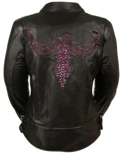 Milwaukee Leather Women's Concealed Carry Embroidered Phoenix Leather Jacket - 4X -Western Fashion 2000255670 917 P2