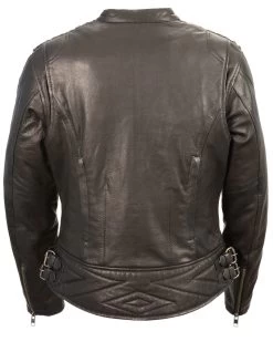 Milwaukee Leather Women's Crinkle Arm Lightweight Racer Leather Jacket -Western Fashion 2000255680 001 P2
