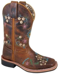 Smoky Mountain Little Girls' Floralie Western Boots - Square Toe