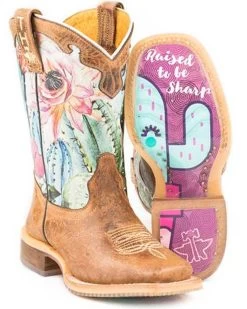 Tin Haul Girls' Cactilicious Embroidered Western Boots - Square Toe -Western Fashion 2000279896 200 P3