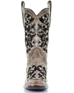 Corral Women's Sequin Inlay Western Boots - Square Toe -Western Fashion 2000280080 200 P5