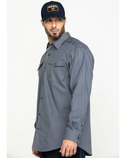 Ariat Men's Steel Rebar Made Tough Durastretch Long Sleeve Work Shirt 10 Ariat Men's Steel Rebar Made Tough Durastretch Long Sleeve Work Shirt -Western Fashion 2000282058 060 P3