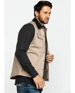 Cody James Men's Tan Ranchero Timberwolf Canvas Vest  -Western Fashion 2000282528 280 P4