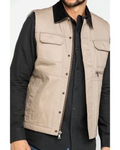 Cody James Men's Tan Ranchero Timberwolf Canvas Vest  -Western Fashion 2000282528 280 P5