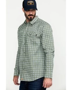 Cody James Men's FR Woven Plaid Print Long Sleeve Button Down Work Shirt  -Western Fashion 2000284553 300 P3