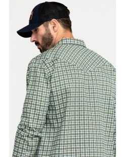 Cody James Men's FR Woven Plaid Print Long Sleeve Button Down Work Shirt  -Western Fashion 2000284553 300 P5