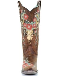 Corral Women's Deer Skull Western Boots - Snip Toe -Western Fashion 2000288047 280 P5