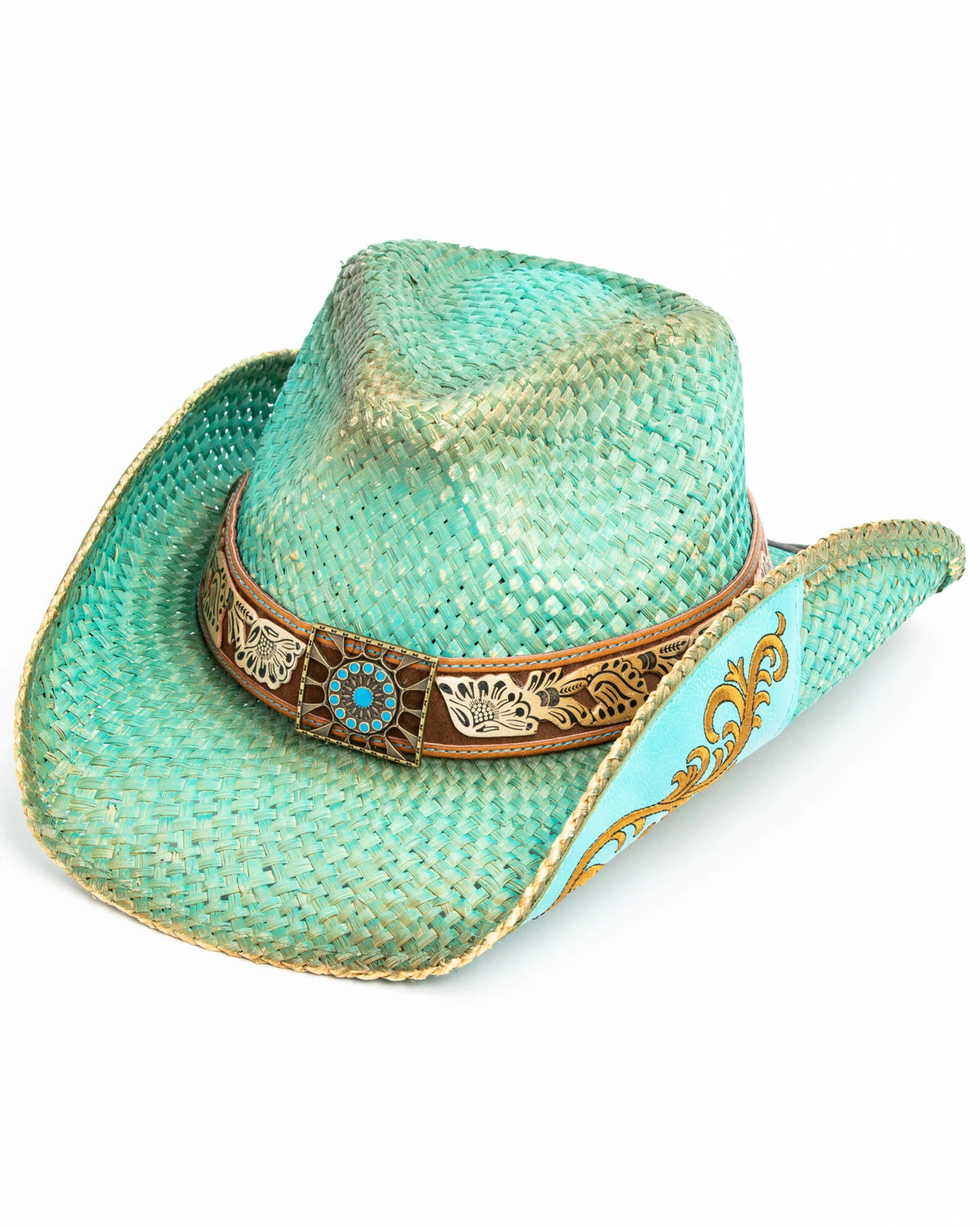 Shyanne Women's Cactus Flower Western Straw Hat 3 Shyanne Women's Cactus Flower Western Straw Hat