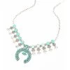 Shyanne Women's Matrix Turquoise Squash Blossom Statement Necklace -Western Fashion 2000290350 440 P1