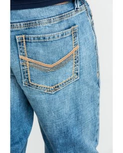 Cody James Core Men's Clover Leaf Light Wash Stretch Slim Straight Jeans  -Western Fashion 2000290856 400 P4