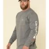Carhartt Men's M-FR Midweight Signature Logo Long Sleeve Work Shirt 1 Carhartt Men's M-FR Midweight Signature Logo Long Sleeve Work Shirt -Western Fashion 2000294465 020 P1