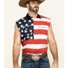 Cody James Men's American Flag Bubba Sleeveless Western Shirt  -Western Fashion 2000296071 600 P1