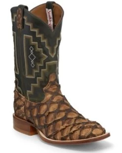 Tony Lama Men's Leviathan Chocolate Western Boots - Square Toe