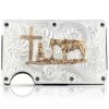 Montana Silversmiths Men's Credit Card & Cash Case With Praying Cowboy -Western Fashion 2000308390 900 P1