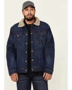 Cinch Men's FR Stretch Denim Sherpa Lined Trucker Work Jacket 