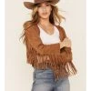 Vocal Women's Faux Suede Western Fringe Jacket  -Western Fashion 2000324579 290 P1