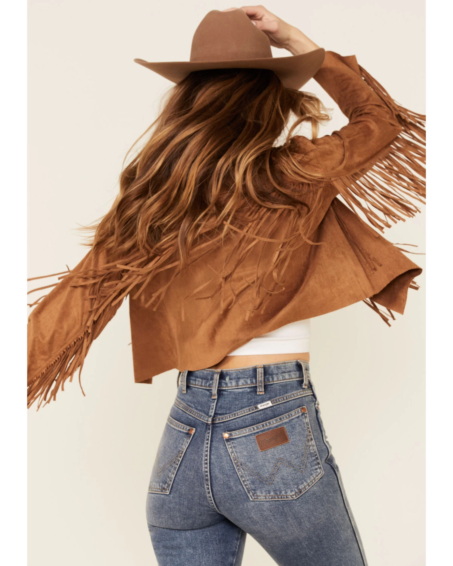 Vocal Women's Faux Suede Western Fringe Jacket 5 Vocal Women's Faux Suede Western Fringe Jacket - Image 3