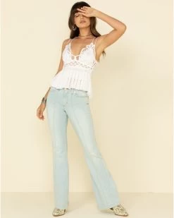 Free People Women's Adella Cami Lace Ruffled Tank Top -Western Fashion 2000325212 100 P3