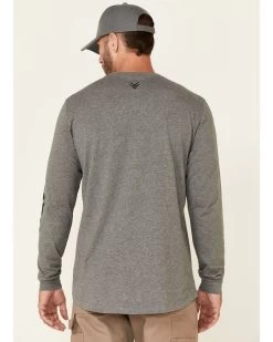 Hawx Men's Charcoal Original Logo Crew Long Sleeve Work T-Shirt  -Western Fashion 2000325315 022 P4