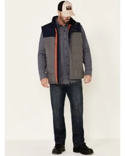 Hawx Men's Gray Colorblock Whistler Insulated Work Vest