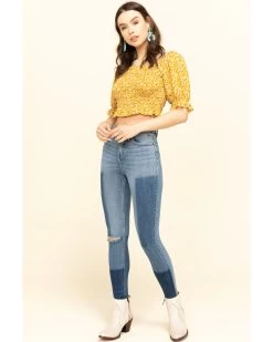 Loveriche Women's Floral Print Smocked Crop Top -Western Fashion 2000327370 702 P6