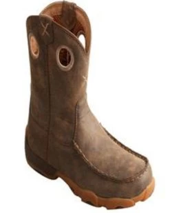 Twisted X Boys' Driving Moc Boots - Moc Toe