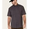 Ariat Men's Solid Charcoal Tek Short Sleeve Button Down Western Shirt  -Western Fashion 2000330526 022 P1