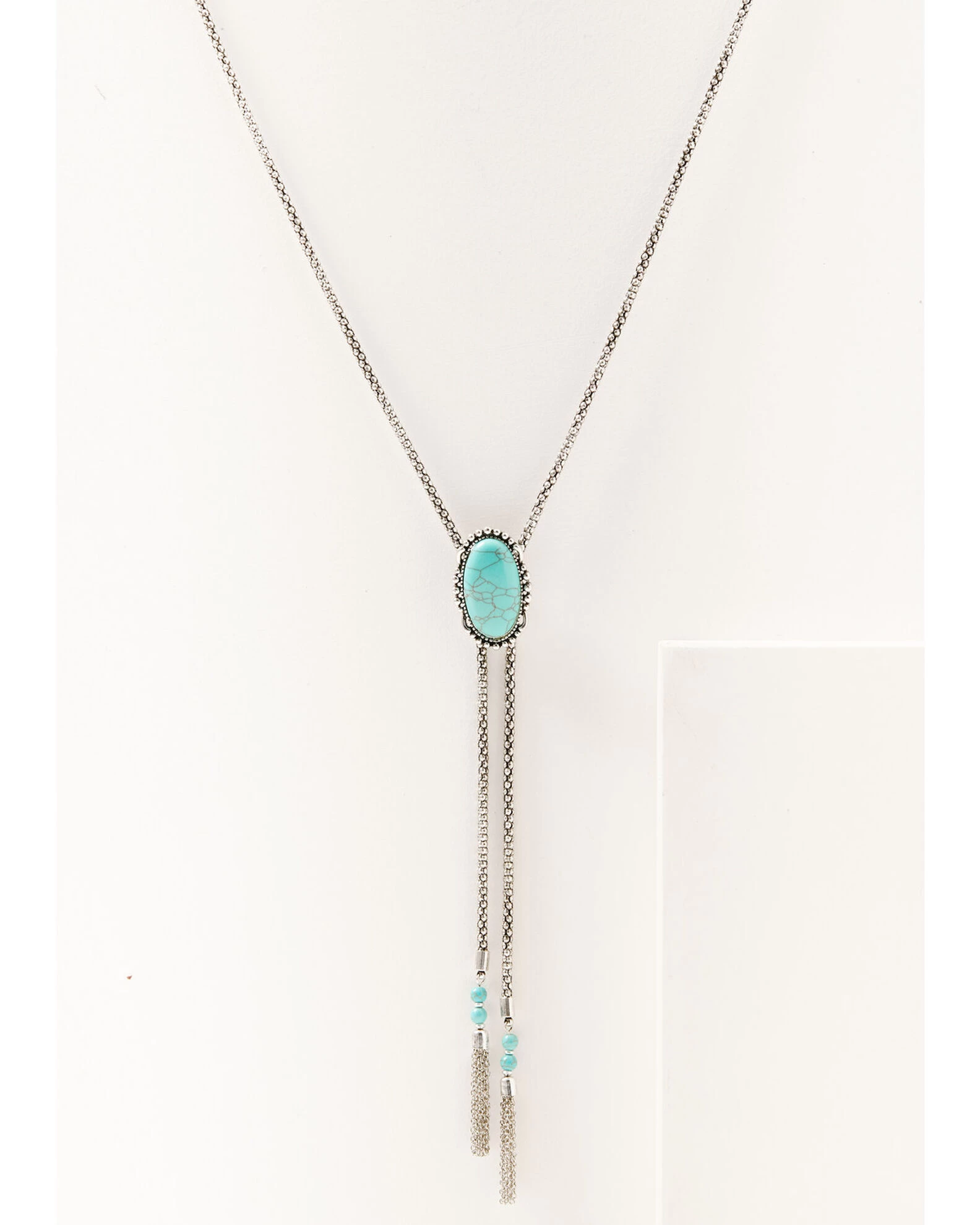 Prime Time Women's Turquoise Stone Bolo Necklace 3 Prime Time Women's Turquoise Stone Bolo Necklace