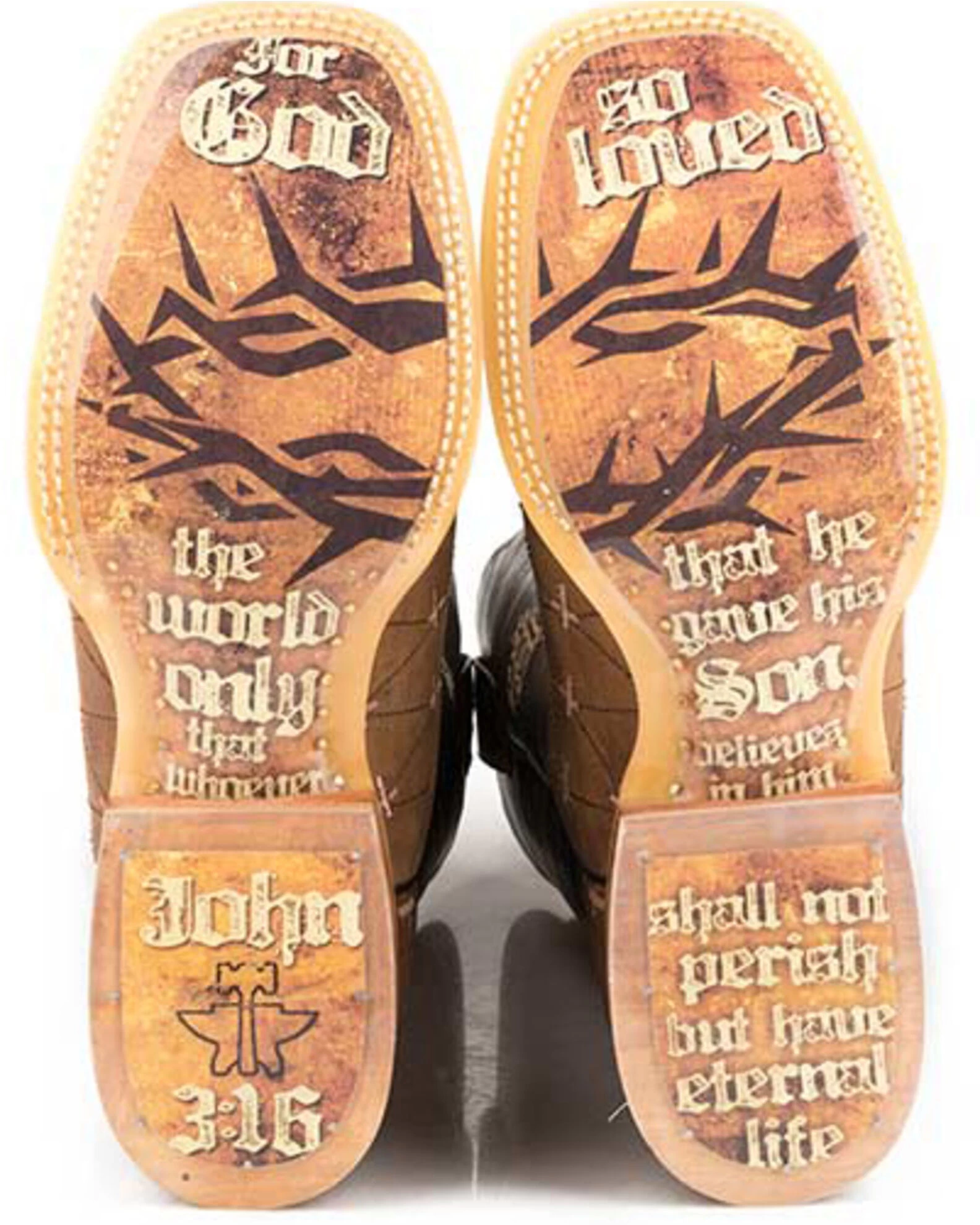Tin Haul Men's John 3:16 Western Boots - Square Toe 4 Tin Haul Men's John 3:16 Western Boots - Square Toe - Image 2