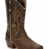 Justin Women's Jesse Brown Western Boots - Square Toe -Western Fashion 2000335066 200 P1
