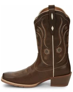 Justin Women's Jesse Brown Western Boots - Square Toe -Western Fashion 2000335066 200 P3