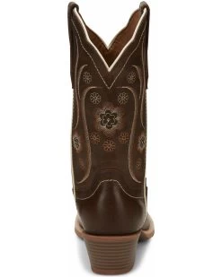 Justin Women's Jesse Brown Western Boots - Square Toe -Western Fashion 2000335066 200 P4