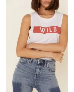 Wondery Women's Wild Bar Graphic Muscle Tank Top  -Western Fashion 2000336327 100 P3