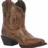 Laredo Women's Brown Shortie Western Booties - Round Toe 1 Laredo Women's Brown Shortie Western Booties - Round Toe -Western Fashion 2000337536 200 P1
