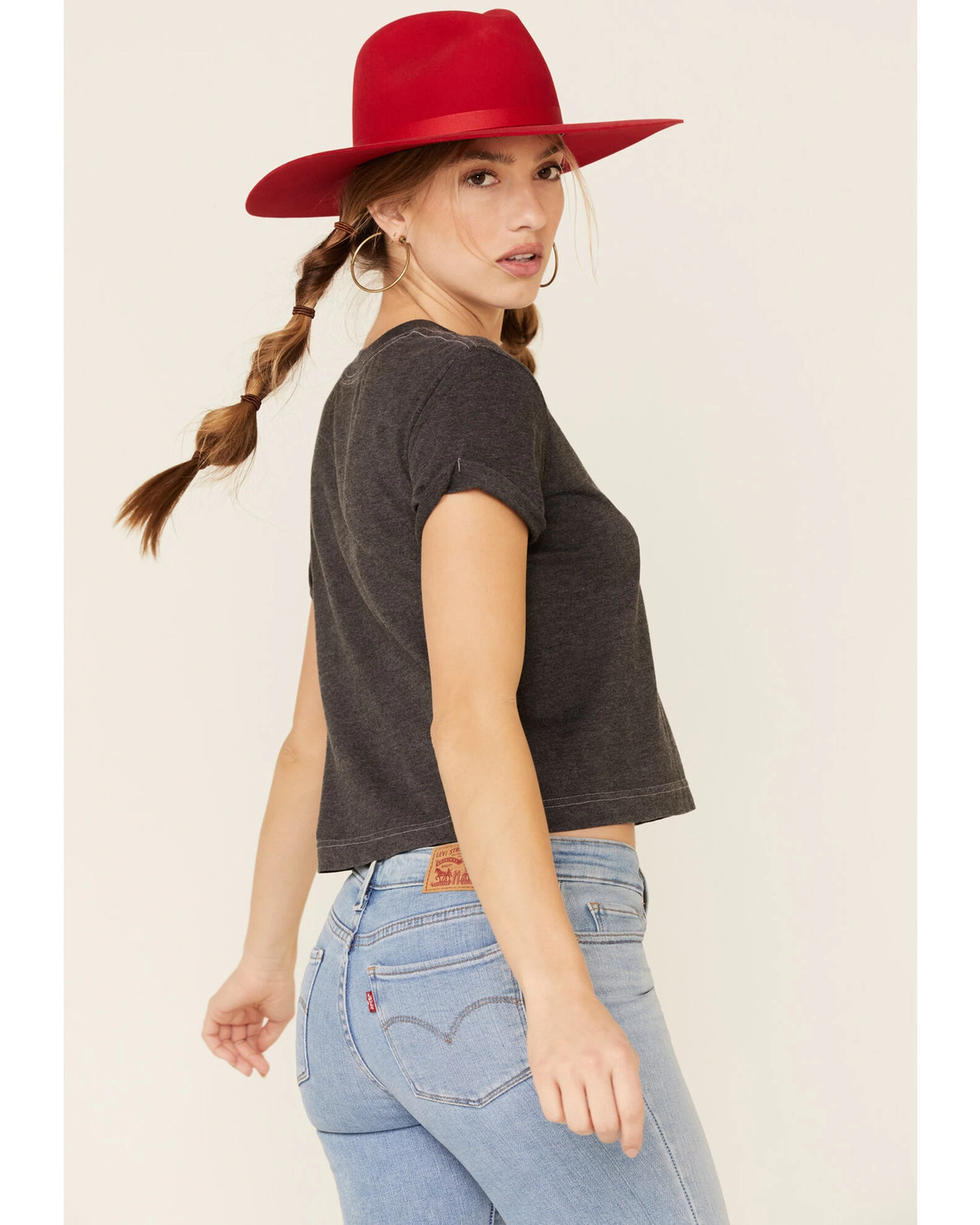 Ali Dee Women's Charcoal Rodeo Whiskey Cowboys Texas Graphic Tee 6 Ali Dee Women's Charcoal Rodeo Whiskey Cowboys Texas Graphic Tee - Image 4