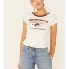 Shyanne Women's Off-White Horsing Around Graphic Short Sleeve Ringer Tee  -Western Fashion 2000338215 105 P1