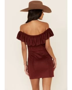Shyanne Women's Off-Shoulder Faux Suede Dress 10 Shyanne Women's Off-Shoulder Faux Suede Dress -Western Fashion 2000338232 240 P4