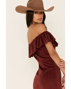 Shyanne Women's Off-Shoulder Faux Suede Dress 11 Shyanne Women's Off-Shoulder Faux Suede Dress -Western Fashion 2000338232 240 P5
