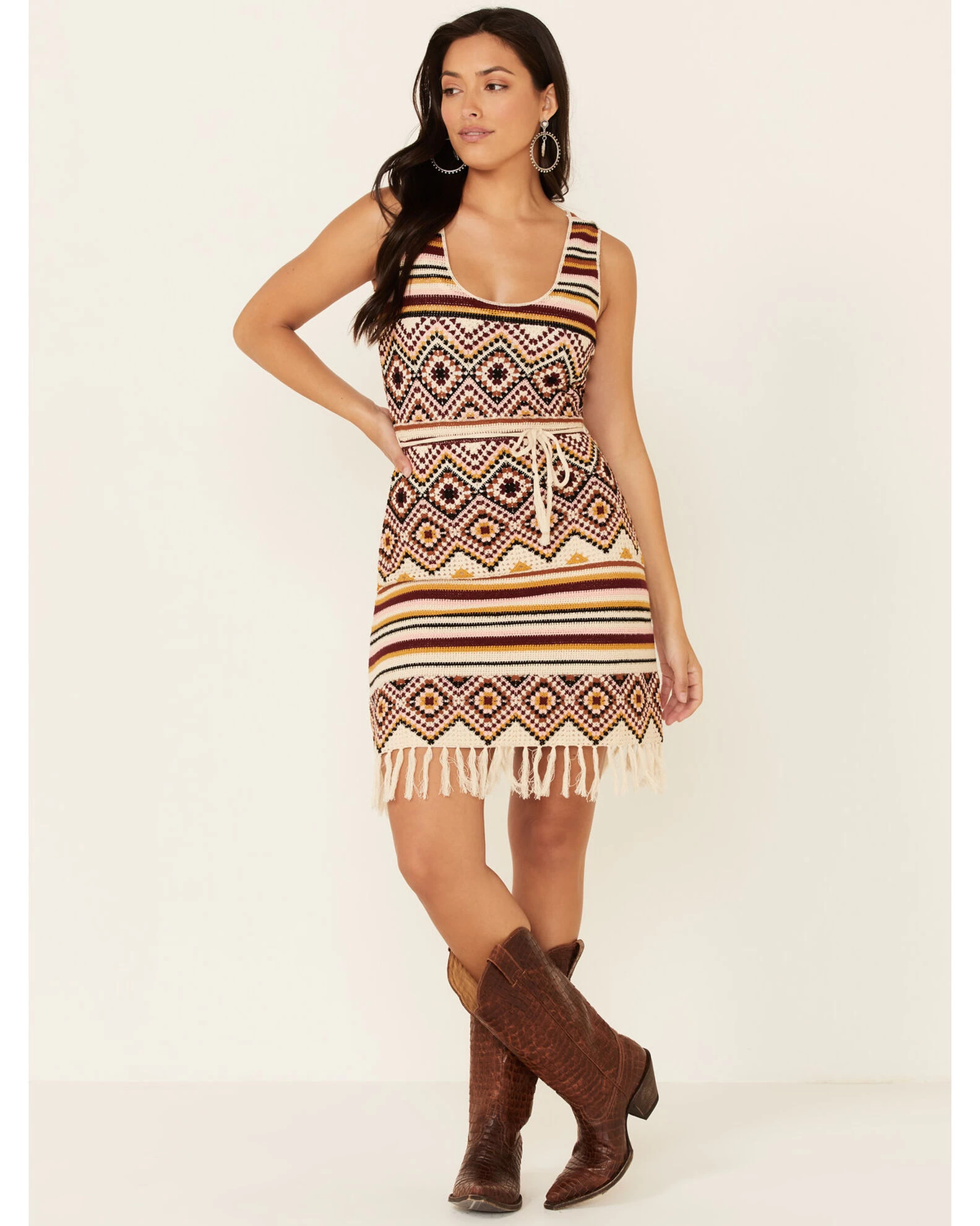 Idyllwind Women's Chilli Havana Nights Crochet Fringe Dress 4 Idyllwind Women's Chilli Havana Nights Crochet Fringe Dress - Image 2