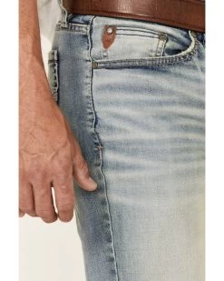 Moonshine Spirit Men's Wild West Light Wash Stretch Stackable Straight Jeans  -Western Fashion 2000338828 400 P3