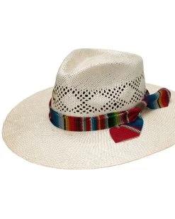Charlie 1 Horse Women's Fiesta Sisal Straw Ribbon Western Hat 