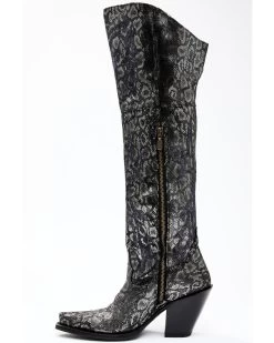 Dan Post Women's Black Snake Print Western Boots - Snip Toe -Western Fashion 2000340406 040 P4