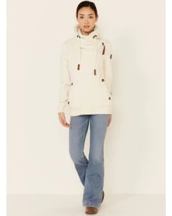 Wanakome Women's Oatmeal Hestia Asymmetrical Zip-Front Hoodie 7 Wanakome Women's Oatmeal Hestia Asymmetrical Zip-Front Hoodie -Western Fashion 2000340617 104 P2