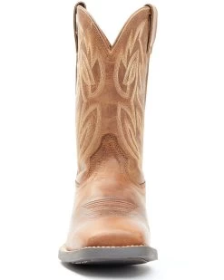 Justin Men's Dusky Brown Canter Cowhide Leather Western Boots - Broad Square Toe  -Western Fashion 2000341632 200 P4
