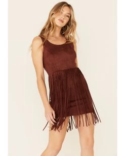 Idyllwind Women's Lady Luck Faux Suede Fringe Dress -Western Fashion 2000342526 220 P2